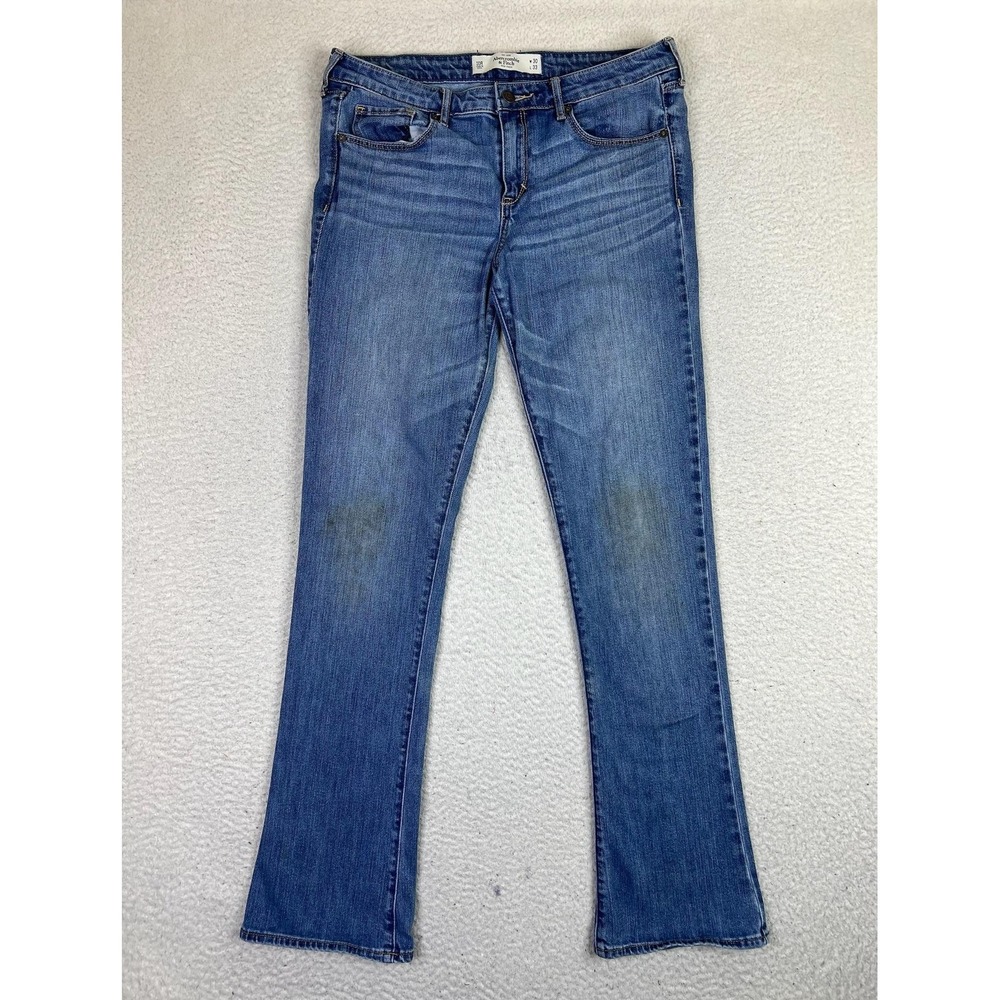 Abercrombie & Fitch Womens 10R Bootcut‎ Jeans Blue Stretch Denim 32x32